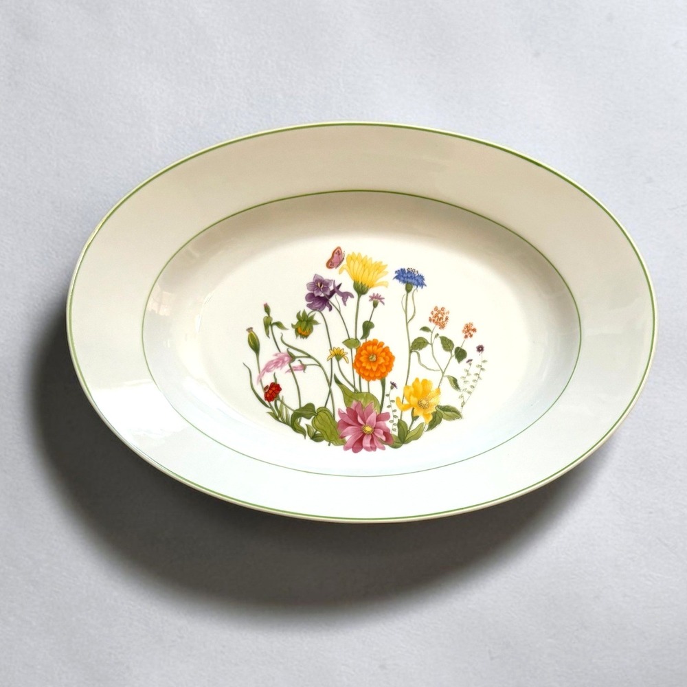 Denby Langley Fine China Wonderland Oval Serving Platter Vintage 14"